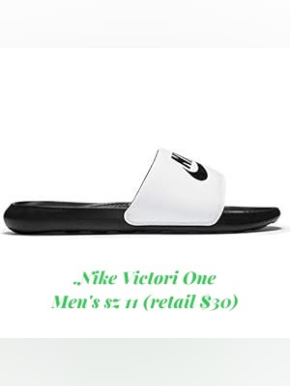 ❌Nike Men’s Slide Sandal in White and Black
